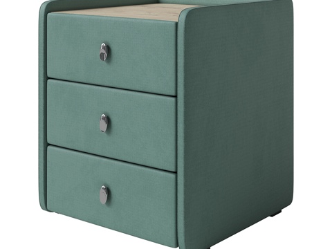  现代简约床头柜 床头柜 简约床头柜  矮柜3d模型 