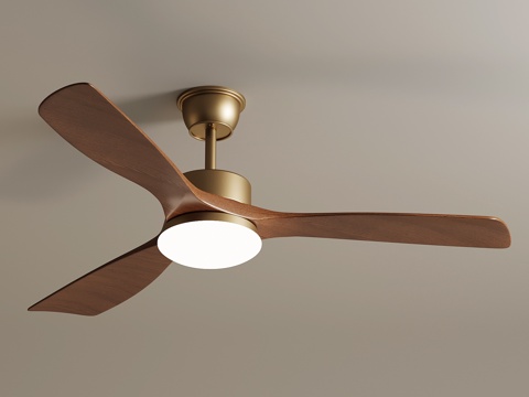 法式复古风扇灯 吊扇 吊灯su模型