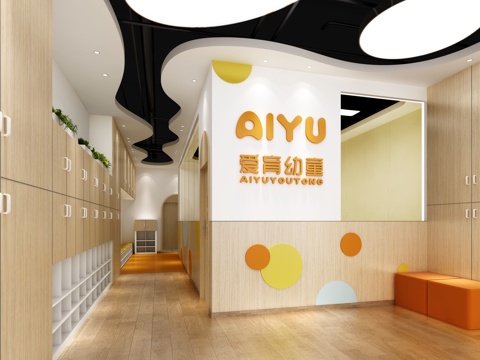  培训门厅3d模型 