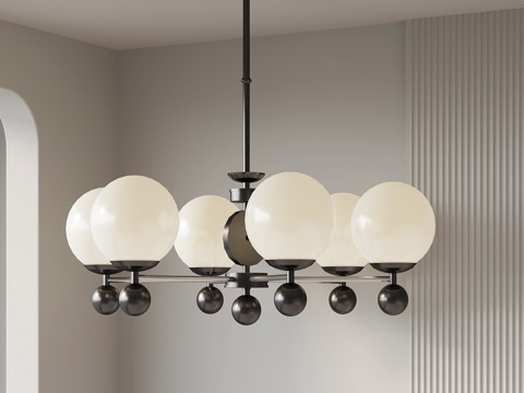 现代吊灯 球形吊灯 餐厅吊灯su模型