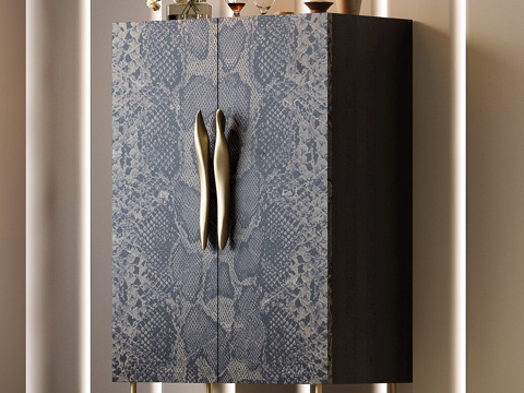 现代意式装饰柜 现代意式边柜 现代意式衣柜su模型