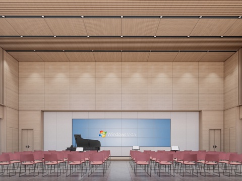 现代报告厅_报告厅_多功能报告厅_小报告厅_音乐教室su模型