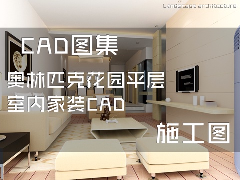 奥林匹克花园平层室内家装CAD施工图cad施工图