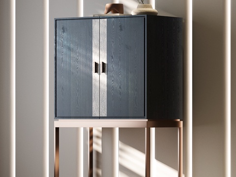 现代意式酒柜 意式装饰柜 意式边柜 意式酒柜su模型