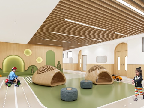 现代幼儿园内部_幼儿园大厅_幼儿园教室_幼儿园活动室_幼儿园su模型