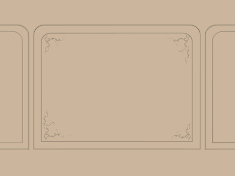 法式石膏线 线条 背景墙su模型