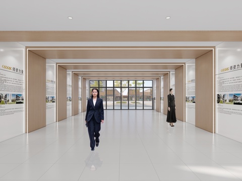 现代其他学校空间_学校大厅_学校走廊_学校门厅_大厅_门厅su模型