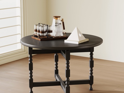 法式复古边几 茶几su模型