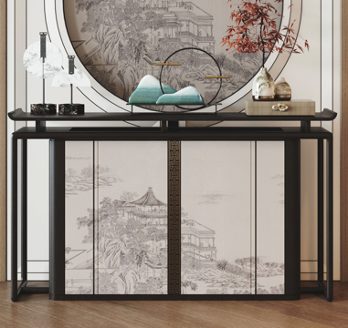  新中式玄关台端景台3d模型 