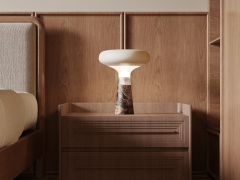 现代中古风台灯su模型