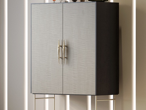 现代意式装饰柜 现代意式边柜 现代意式衣柜su模型