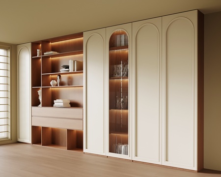  中古书柜su模型 