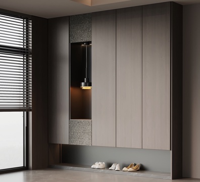 现代意式鞋柜 入户玄关柜su模型