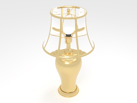  台灯 灯罩 金属灯 家居照明 装饰灯3d模型 