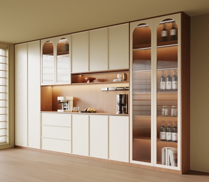 中古酒柜 餐边柜su模型