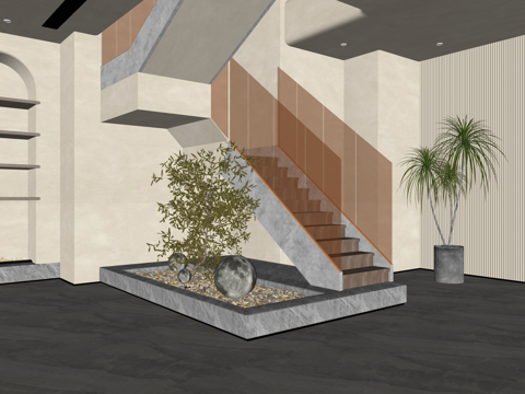 景观 组团 绿化 小品 花镜 造景 微景观su模型