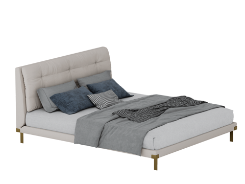 现代简约Baxter仙女床su模型