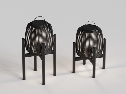 现代户外灯 庭院灯 落地灯 花园灯su模型