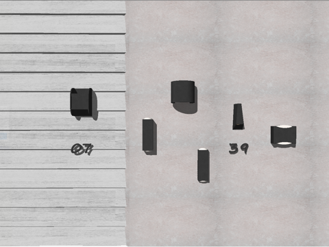 筒灯壁灯射灯集合su模型