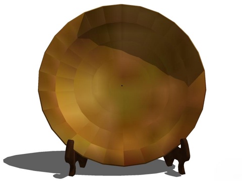 饰品 装饰品 装饰品摆件 铜盘摆件su模型