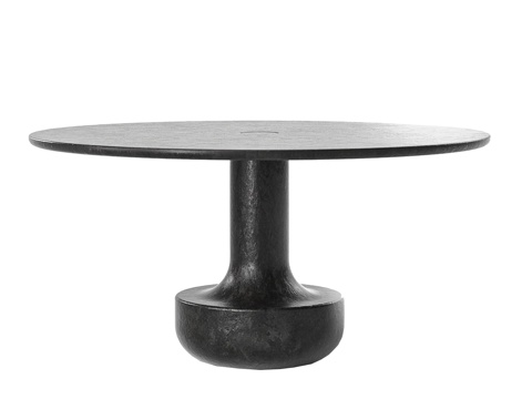 中古风圆形餐桌su模型