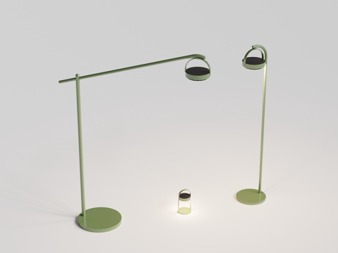 现代户外 庭院花园 氛围灯 落地灯 悬挑壁灯 台灯 桌面灯su模型