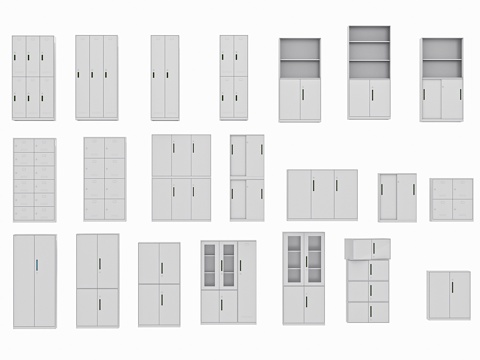 现代钢柜 文件柜 储物柜 资料柜 钢制柜 钢制文件柜 钢制储su模型