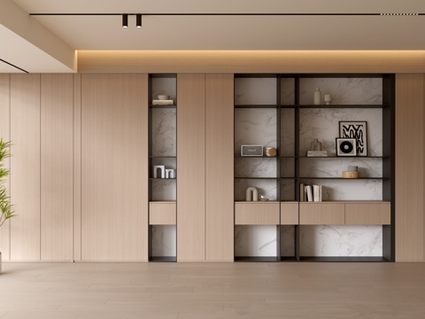  现代客厅 奶油客厅 沙发背景墙 客厅背景 奶油风背景墙3d模型 