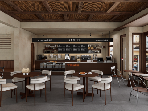 咖啡厅su模型