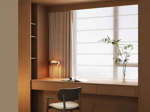 现代飘窗柜su模型