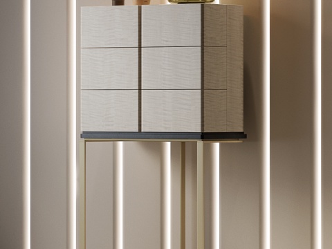 现代酒柜 意式酒柜 意式轻奢边柜 意式边柜 现代边柜su模型