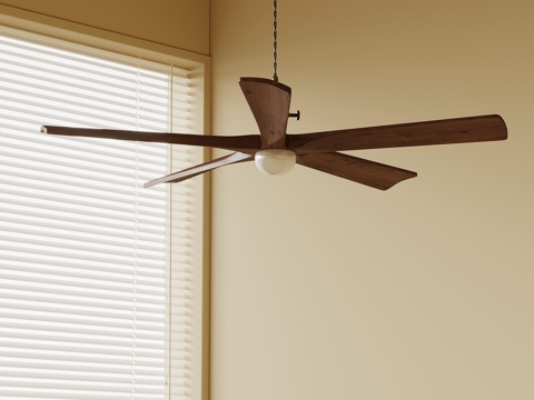 中古风风扇灯 吊灯su模型