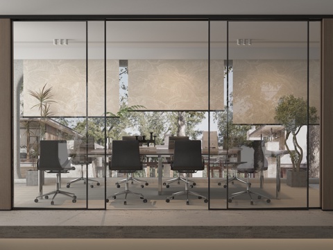 现代公司会议室su模型