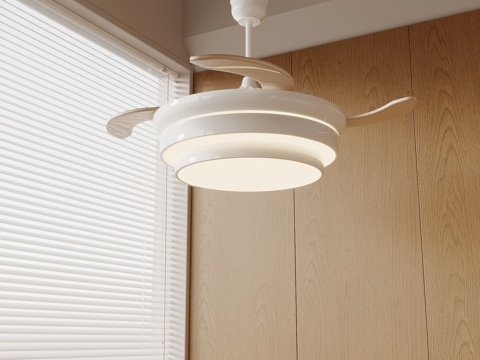 现代简约风扇灯 吊灯su模型