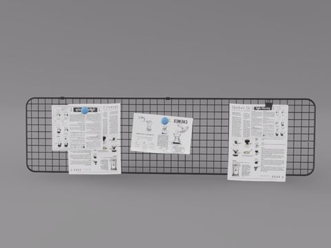 墙面挂架su模型