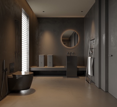 现代卫生间 洗手台 别墅卫生间su模型