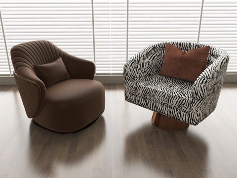 现代单人沙发 休闲椅 单椅su模型