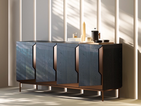 现代意式玄关柜 意式边柜 意式斗柜 意式餐边柜 现代意式餐边su模型