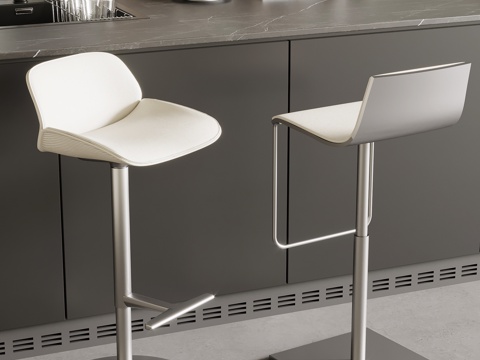 现代简约吧椅su模型