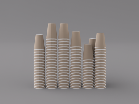 杯子组合su模型