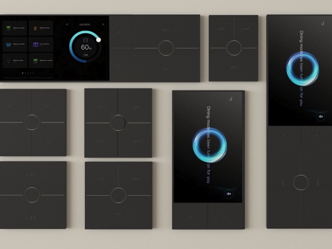 现代开关面板su模型