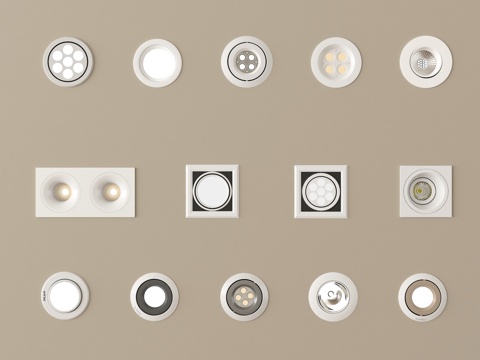 现代筒灯射灯 嵌入式筒灯射灯su模型