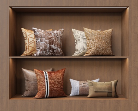  现代抱枕枕头3d模型 