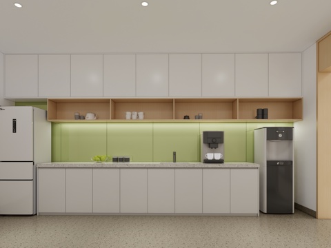 现代医院_医院休息区_休息区_备餐台_楼道_过道su模型