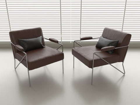  现代休闲椅 单人沙发椅3d模型 