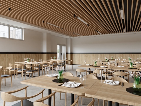 现代餐厅su模型