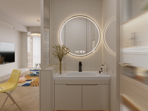  韩式多巴胺入户玄关3d模型 