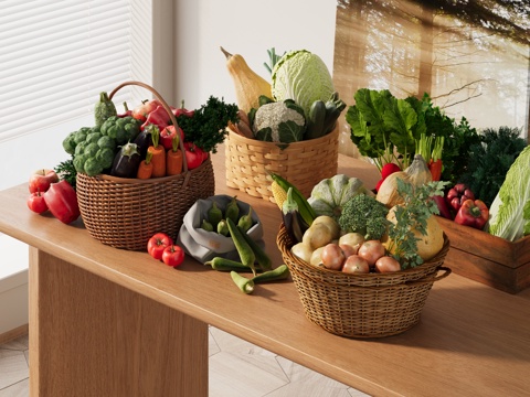  蔬菜堆 水果堆3d模型 