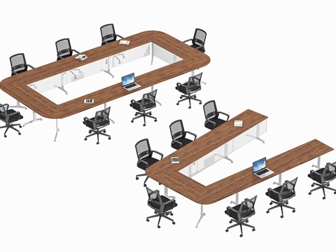 现代会议桌 培训桌 办公桌 环形会议桌 U型会议桌 条桌 异su模型