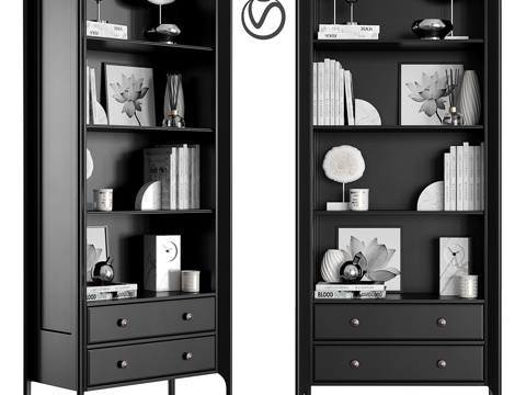  丹通家居展柜-图书馆系列Le Visage3d模型 